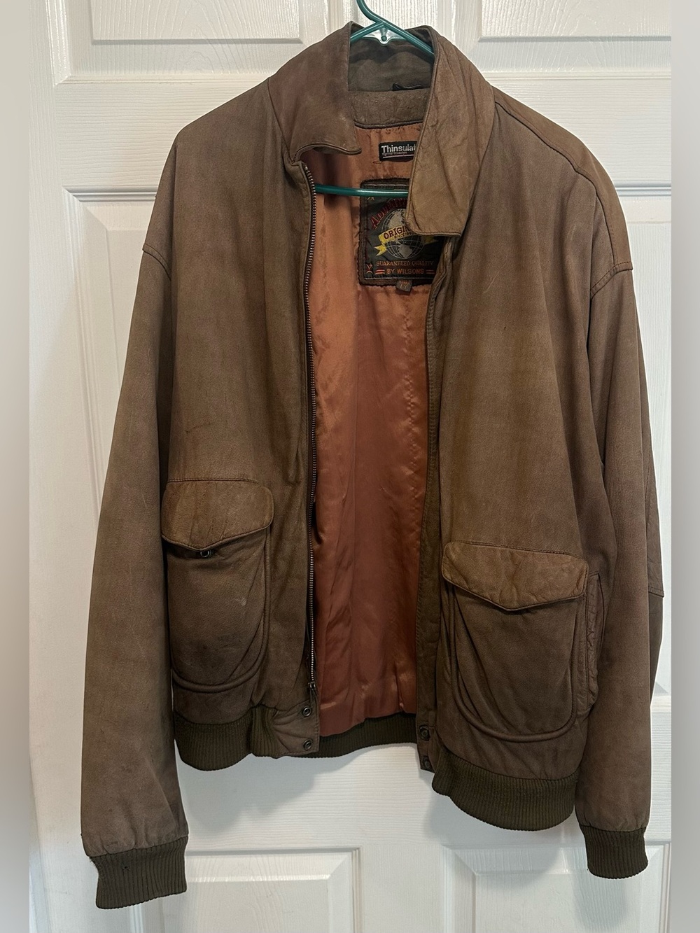 Wilson Brown Suede Bomber Jacket for Men